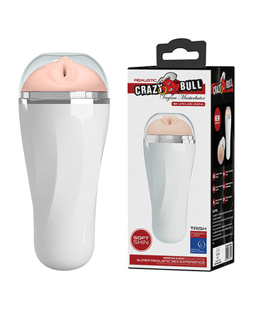 Pretty Love/ Crazy Bull BM-00900T66 Trish Masturbator, Ivory, TPE, Waterproof