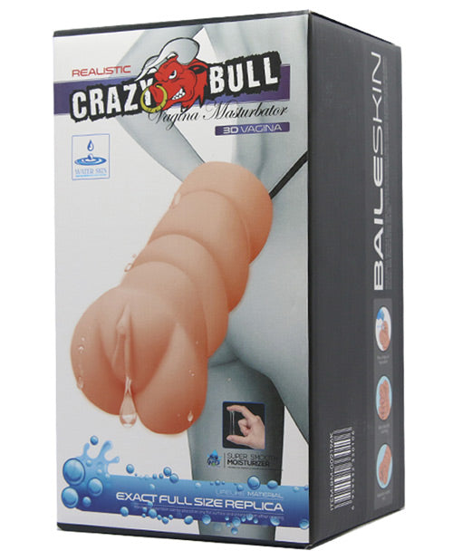 Crazy Bull BM-009196K No Lube Vagina Masturbator Sleeve, TPR, 5.31" L