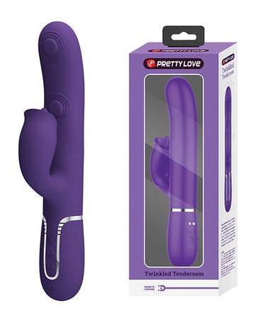 Pretty Love Gigi 3 in 1 Twinkled Tenderness Vibrator, Purple - 7 Settings