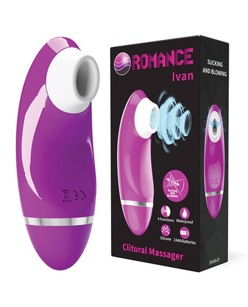 Pretty Love MC32 Romance Ivan Sucking Clitoral Massager, Fuchsia