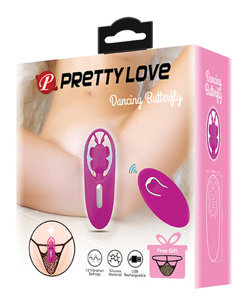 Pretty Love Dancing Butterfly Panty Vibrator - 12 Modes with Wireless Remote