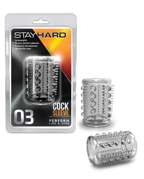 Blush Novelties BL-00312 Stay Hard Cock Sleeve 03, 2 Inch Length, TPE, Clear