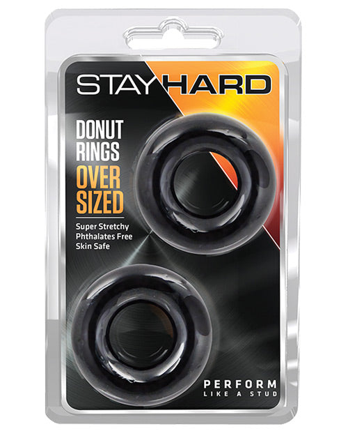 Blush Novelties BL-00989 Stay Hard Donut Rings, Pack of 2, TPE, Stretchy