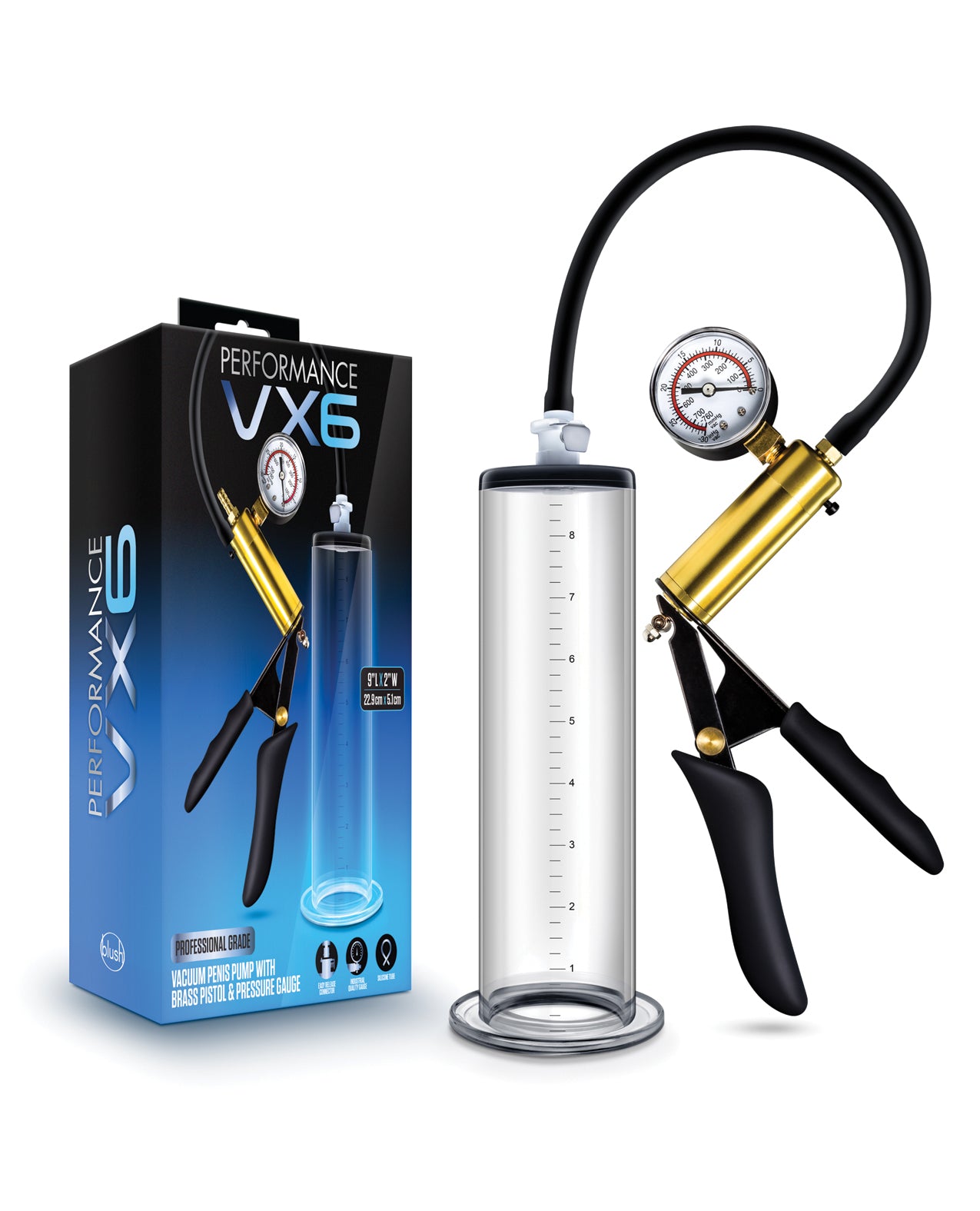 Blush Novelties BL-06301 VX6 Enlarging Pump System, Clear ABS Plastic