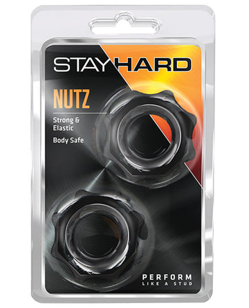 Blush Novelties BL-09995 Stay Hard Nutz Cock Ring, 1.7" TPE