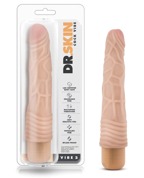 Blush Novelties BL-10033 Dr. Skin Vibe #2 Realistic Vibrator, 9 Inch