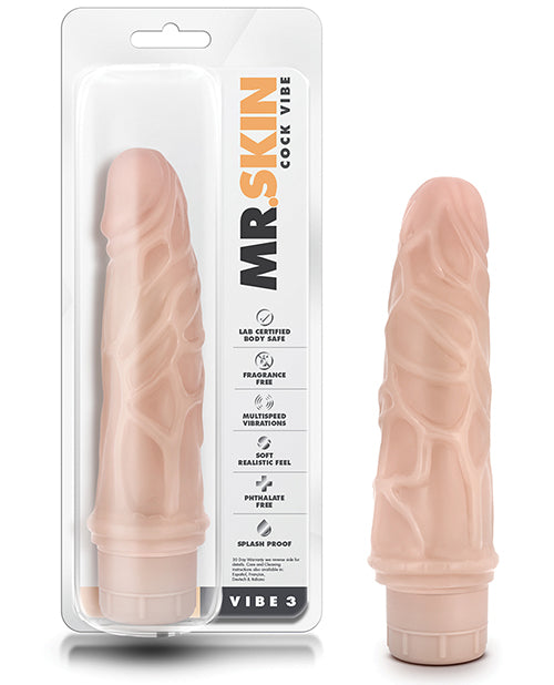 Blush Novelties BL-10093 Dr. Skin Vibe #3 Realistic Vibrator, 7.25 inch