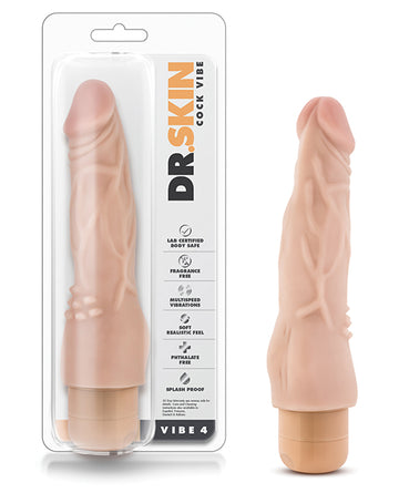 Blush Novelties BL-10123 Dr. Skin Vibe #4 - Realistic Vibrator, 8-Inch