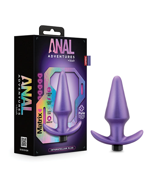 Blush Novelties BL-10581 Anal Adventures Interstellar Plug, Silicone Violet