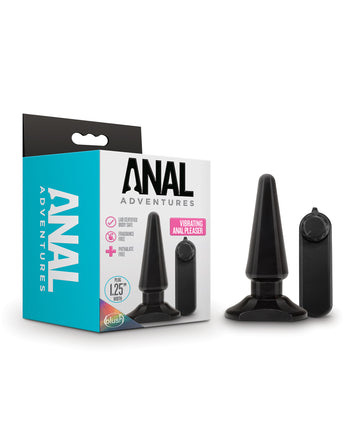 Blush Novelties BL-10605 Basic Vibrating Anal Pleaser, Black, 4 Inch