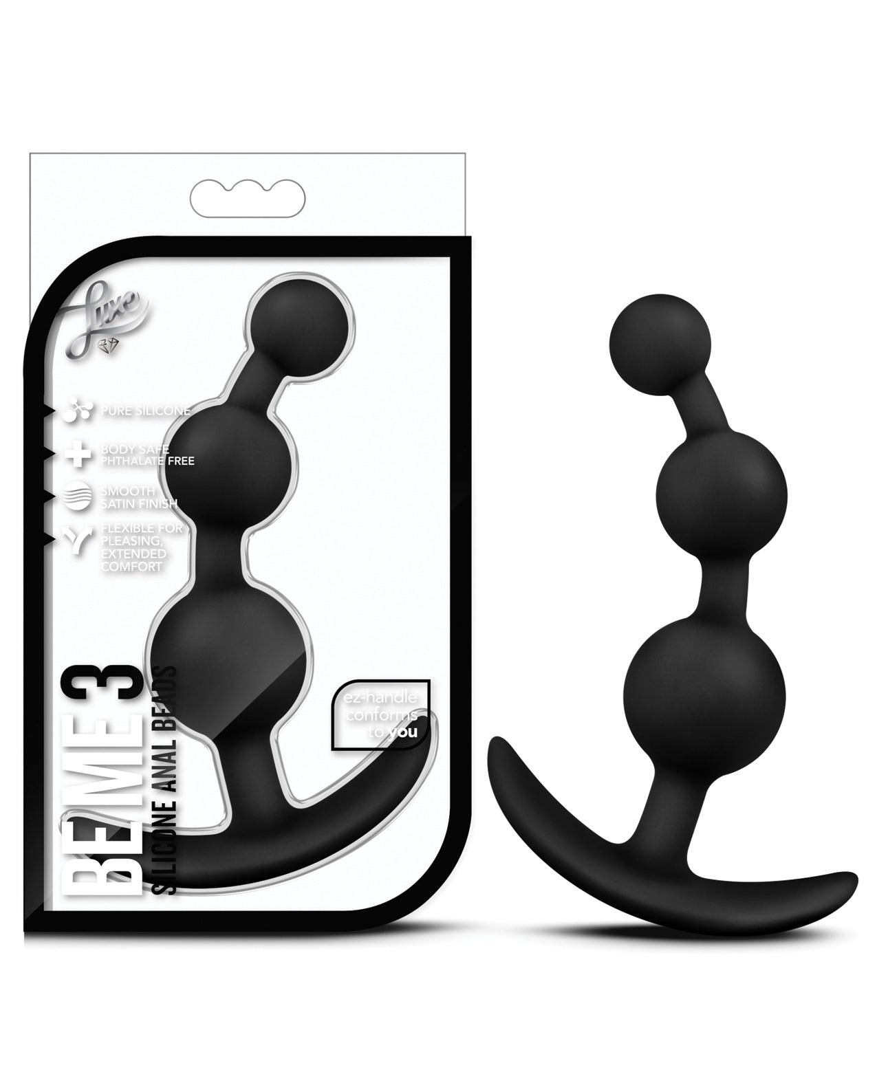 Blush Novelties BL-10685 Luxe Be Me 3, Silicone Anal Pleasure Toy