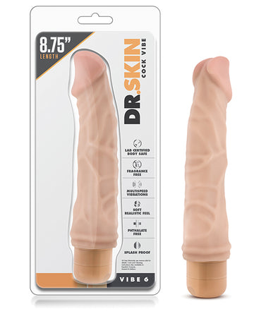 Blush Novelties BL-11313 Dr. Skin Vibe 9" Dong, Beige