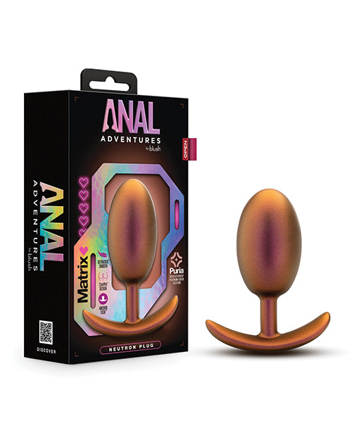 Blush Novelties BL-11862 Anal Adventures Matrix Neutron Plug, Copper Silicone