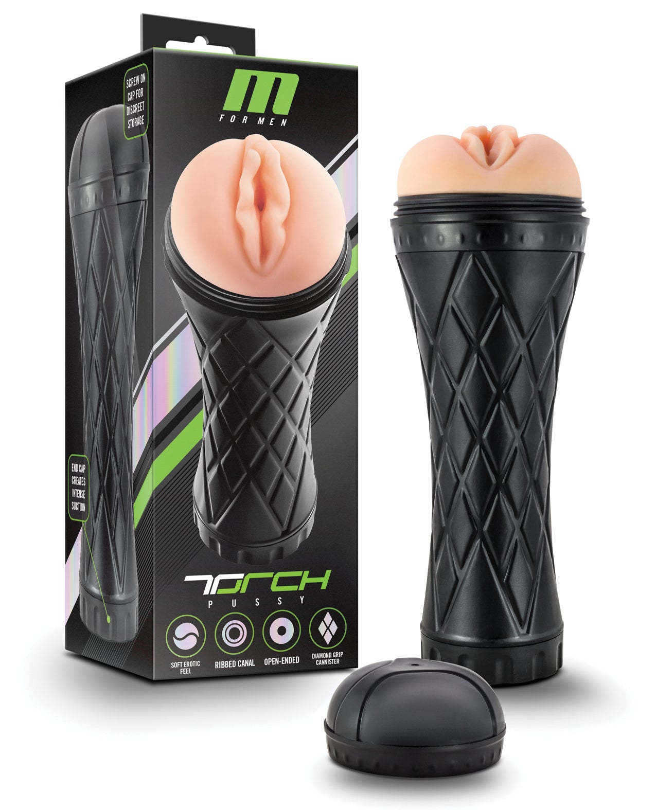 Blush Novelties BL-120110 The Torch Pussy Sleeve, 8.5" Vanilla