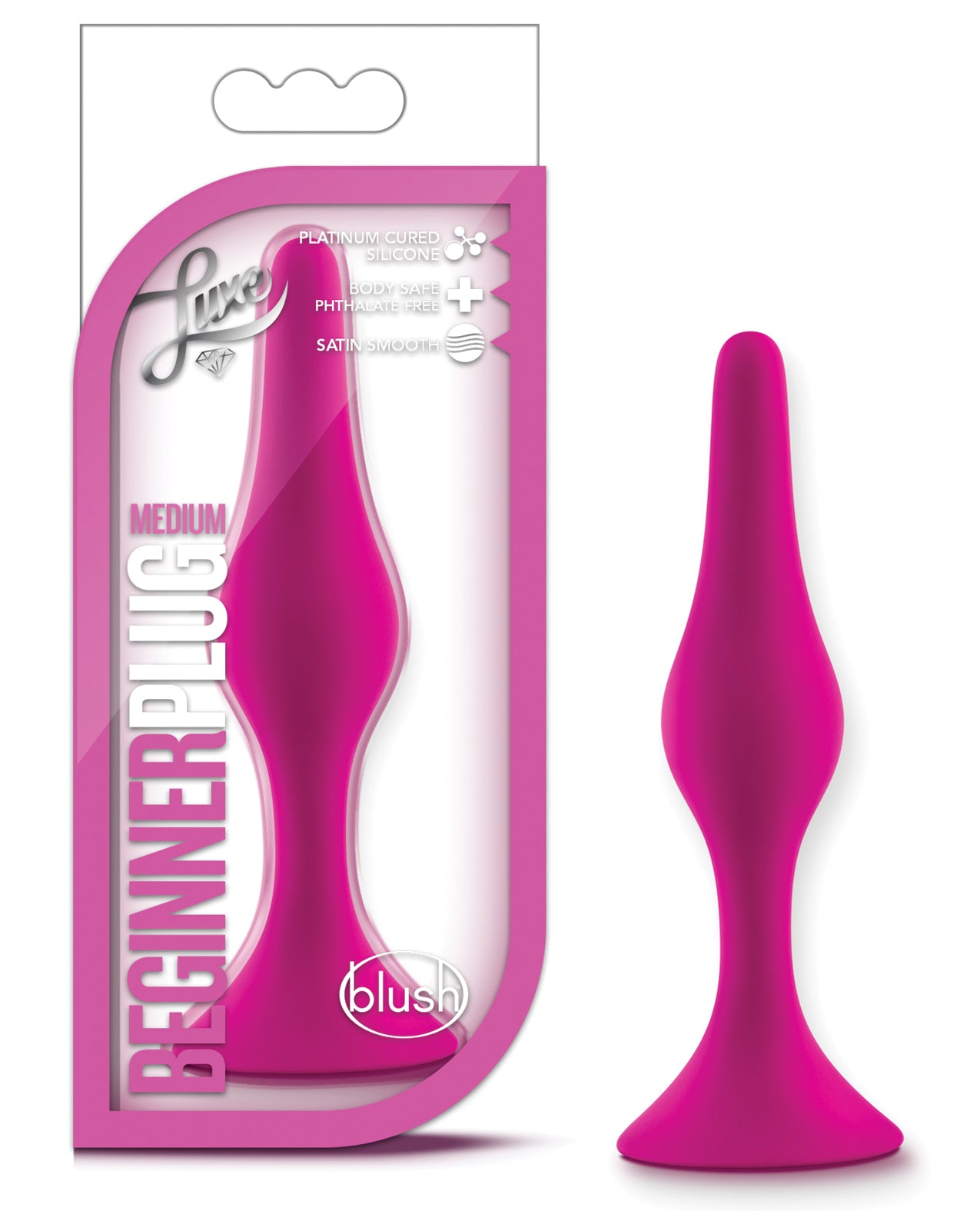 Blush Novelties BL-12620 Luxe Beginner Plug Medium - Pink