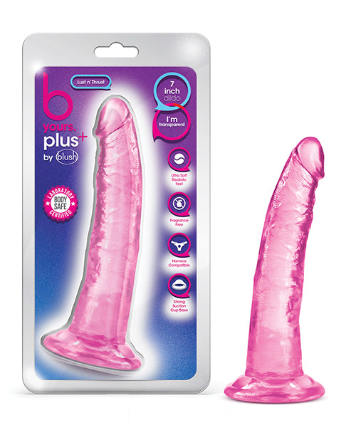 Blush Novelties BL-12700 Lust n' Thrust Dildo, 7.5 inch TPE Pink