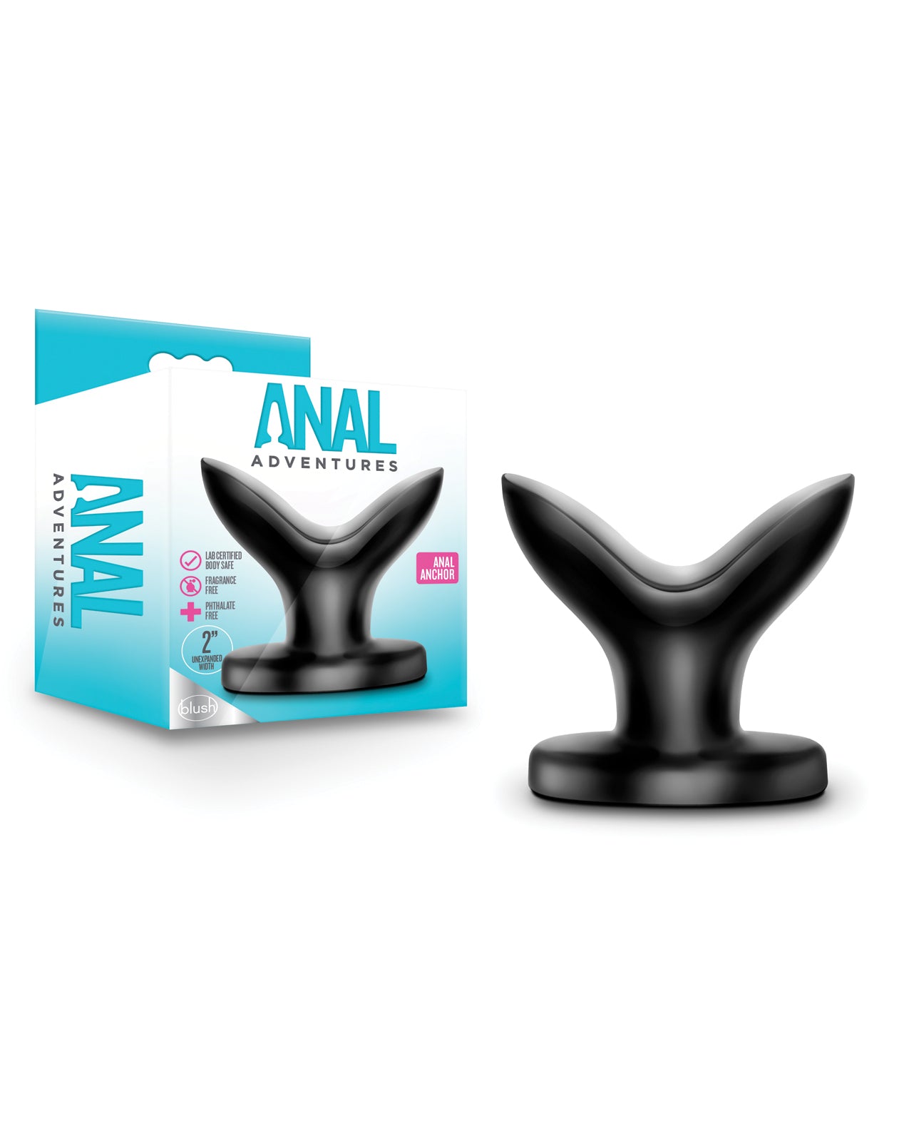 Blush Novelties BL-13115 Anal Anchor, Black, TPE, Expands to 4"
