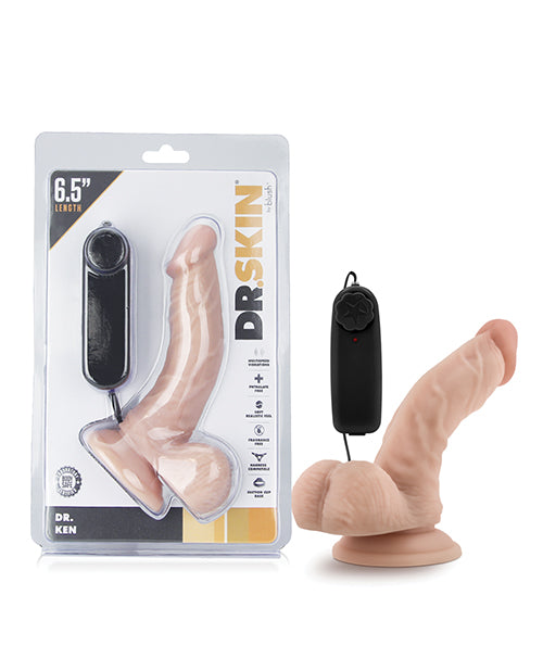 Blush Novelties BL-13483 Dr. Ken Vibrating Cock w/Suction Cup, 5.75" Insertable