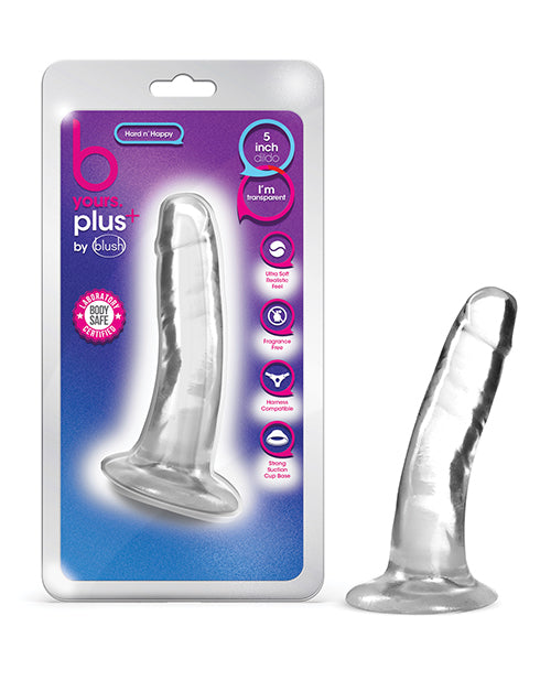 Blush Novelties BL-14519 Hard n Happy Dildo, Clear, 5.5" L, TPE