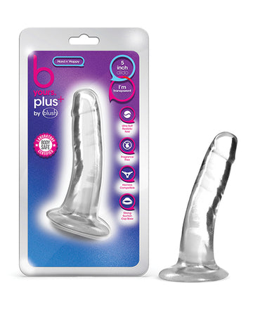 Blush Novelties BL-14519 Hard n Happy Dildo, Clear, 5.5" L, TPE