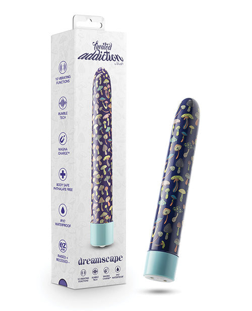 Blush Addiction Dreamscape Slimline G-Spot Vibrator, 7-Inch, 10 RumbleTech