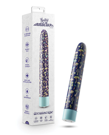 Blush Addiction Dreamscape Slimline G-Spot Vibrator, 7-Inch, 10 RumbleTech