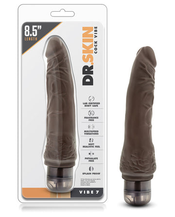 Blush Novelties BL-15326 Dr. Skin Vibe 7, 8.5-inch Vibrating Dildo