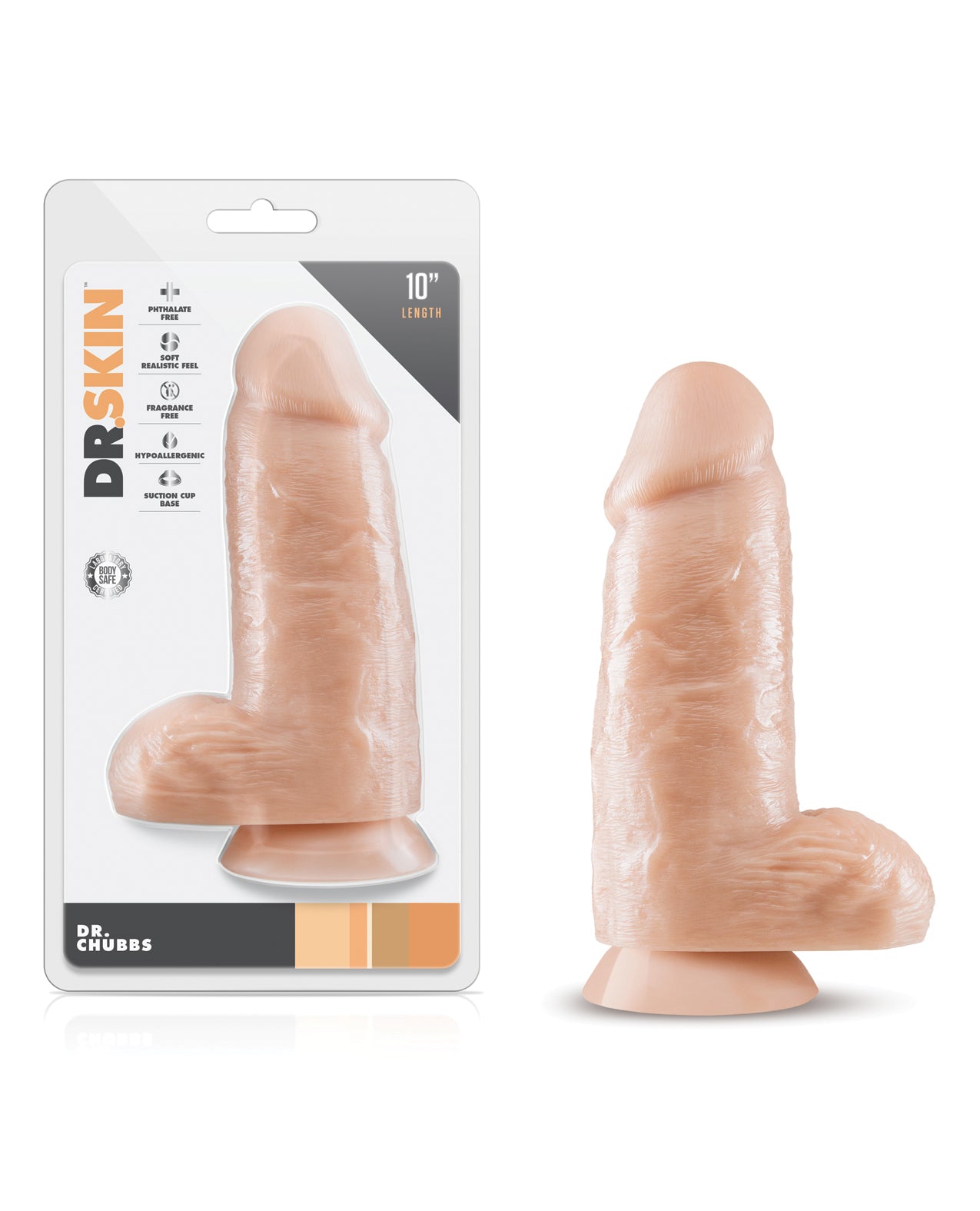 Blush Novelties BL-15483 Dr. Skin Dr. Chubbs, Realistic, 3.25" W, 6.75" L