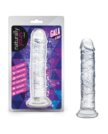 Blush Novelties BL-16409 Naturally Yours Gala Dildo, Sparkling Clear, 6 Inches