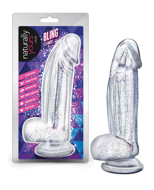 Blush Novelties BL-16609 Bling Dildo, 7.5 Inch TPE Suction Cup