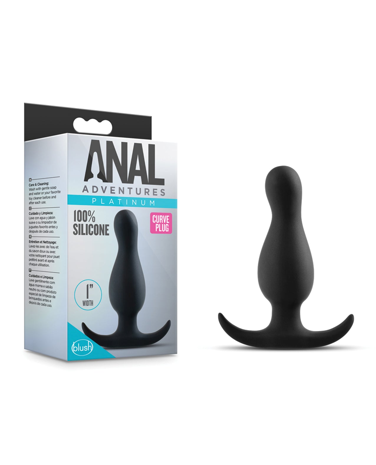 Blush Novelties BL-18505 Curve Plug, Silicone Anal Plug, 3.5 Inch