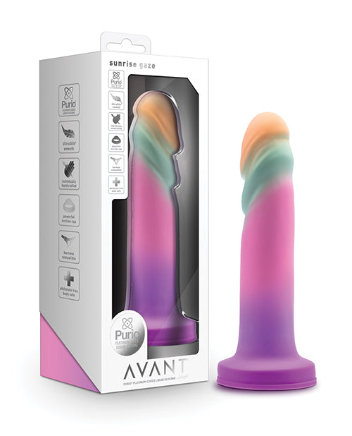 Blush novelties BL-23701 Avant Sunrise Gaze Silicone Dildo, Sherbet Hue