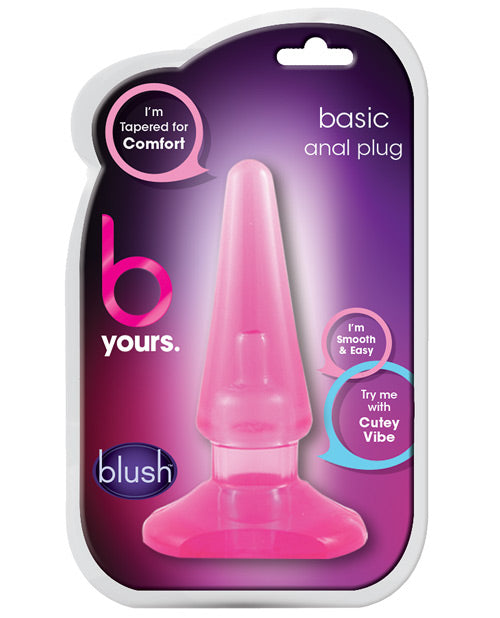 Blush Novelties BL-24110 Basic Anal Plug, Pink Rubber