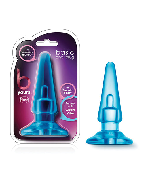 Blush Novelties BL-24162 Basic Anal Plug, Blue, 4-Inch Length