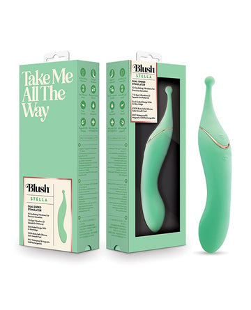 Blush novelties BL-24222 Stella 7 Inch Dual-Ended Vibrating Wand, Green
