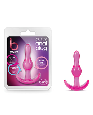 Blush Novelties BL-24510 B Yours Curvy Anal Plug, Pink TPE