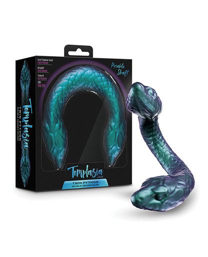 Blush Novelties Temptasia Twin Python Double-Headed Dildo, 18 in.