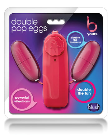Blush Novelties BL-25500 Double Pop Eggs, Vibrating, Cerise
