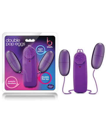 Blush Novelties BL-25501 Double Pop Eggs, Vibrating, 2-Pack, Purple