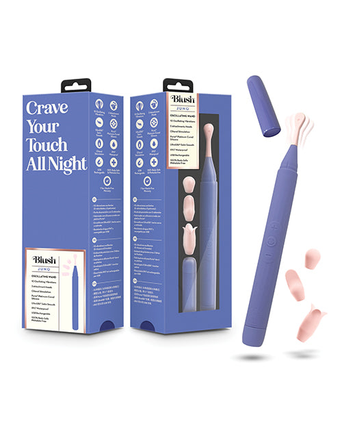 Blush Novelties BL-25621 Juno Oscillating Wand, Purple, 10 Vibration Modes