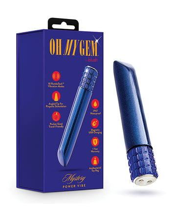 Blush novelties BL-27402 Oh My Gem Mystery Bullet, Sapphire, 10 Modes