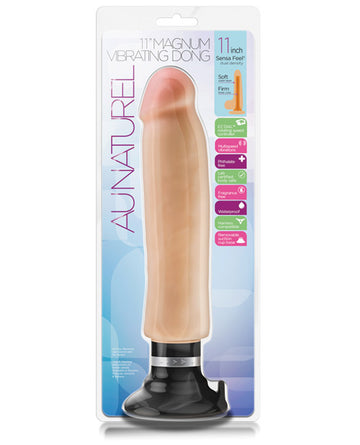 Blush Novelties BL-27913 Au Naturel 11" Magnum Vibrating Dong, Beige