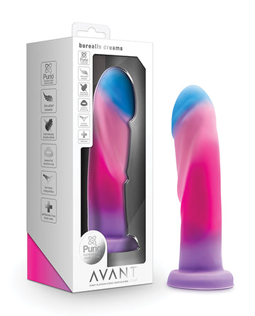 Blush novelties BL-28600 Avant Borealis Dreams Silicone Dildo, Multi-Color