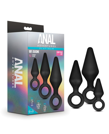 Blush Novelties BL-310175 Platinum Silicone Loop Plug Kit, 3 Sizes