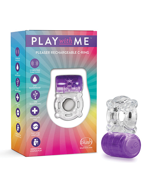Blush Novelties BL-31911 Play With Me Vibrating C-Ring, Purple