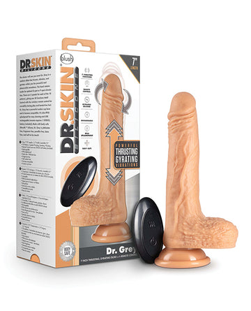 Blush Novelties BL-32503 Dr. Grey 7" Thrusting Dildo, Ivory Silicone