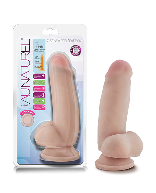 Blush Novelties BL-36443 Au Naturel Fat Boy Dildo, 7-inch, Vibrating, TPE