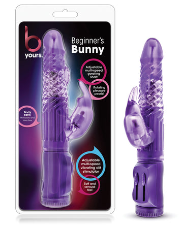 Blush Novelties BL-37101 B Yours Beginner's Bunny, Purple Vibrating TPE