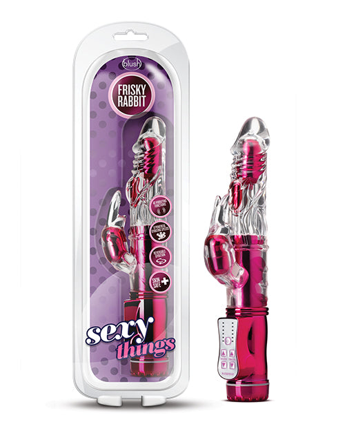 Blush Novelties Sexy Things Frisky Rabbit Vibrator, Pink – 48 Settings