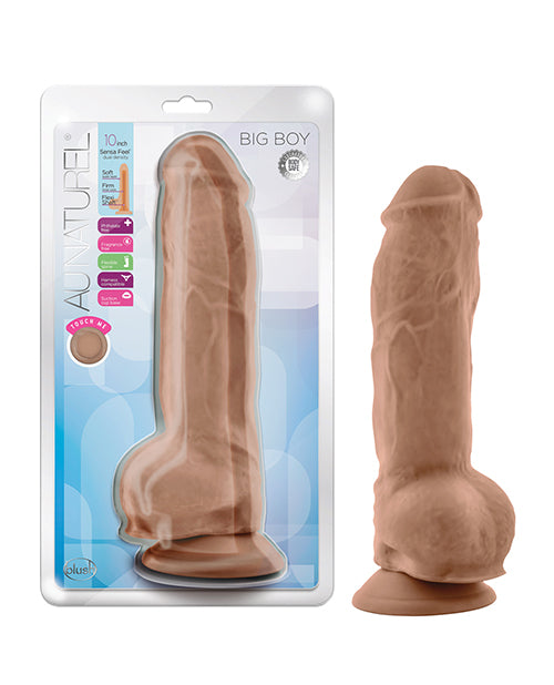 Blush novelties BL-37587 Au Natural Big Boy Realistic Dildo w/Balls, 10" Mocha